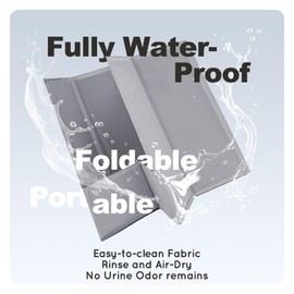 HQ4US 4LEGS Dog Litter Box with High Walls, Foldable Pee Pad Holder Tray Indoor Dog Potty for Puppy & Medium Dogs, Seamless, No Assembly, Waterproof, Easy to Clean, No Spill,Portable for Travel