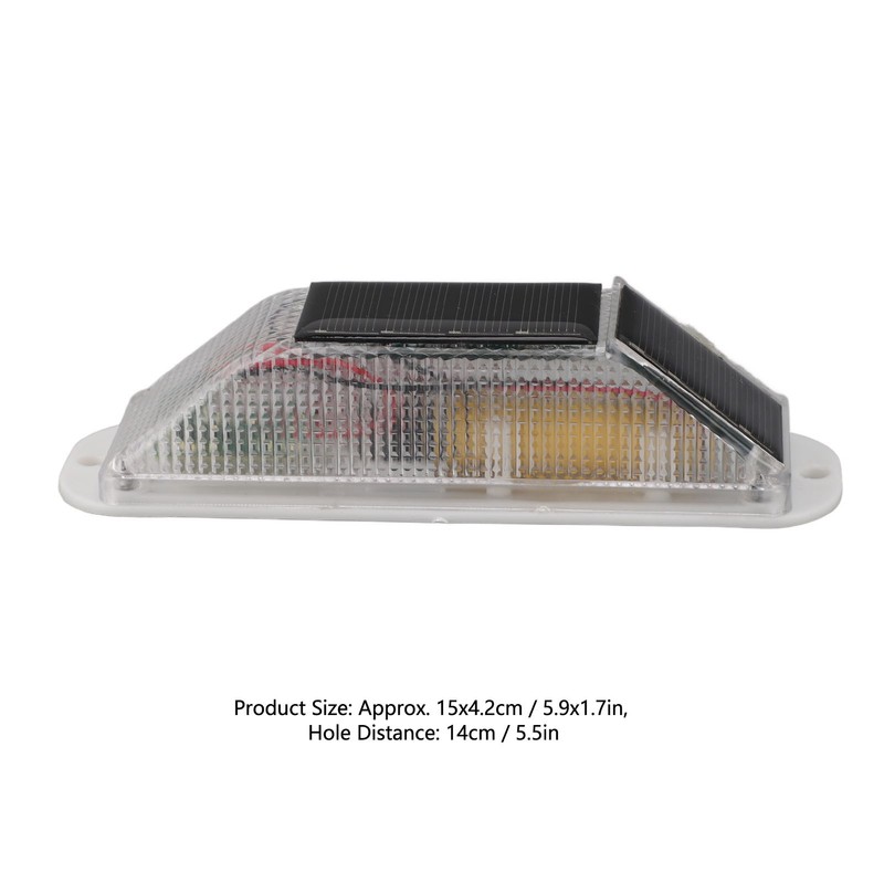 2pcs Solar Strobe Warning Light Waterproof Light Control High Bright