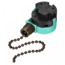 sourcing map Pull Chain Switch 3 Speed 4 Wire Replacement for Ceiling Fan Lamp Light Green Bronze