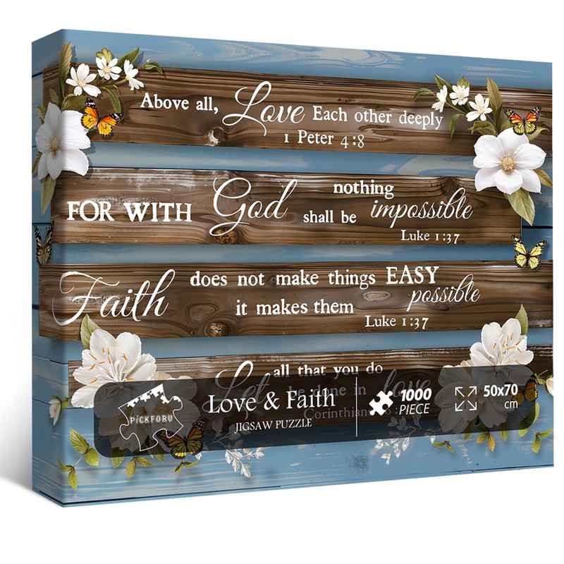 Christian Bible Puzzles for Adults, PICKFORU Jesus Religious Jigsaw Puzzles