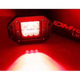 iJDMTOY Super Bright Red 24W High Power LED Rear Bumper Center Brake/Rear Fog Light Kit, Compatible With 2013-2019 Fiat 500 Abarth/GQ ONLY