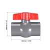 sourcing map PVC Ball Valve Supply Pipe Knob Threaded Ends