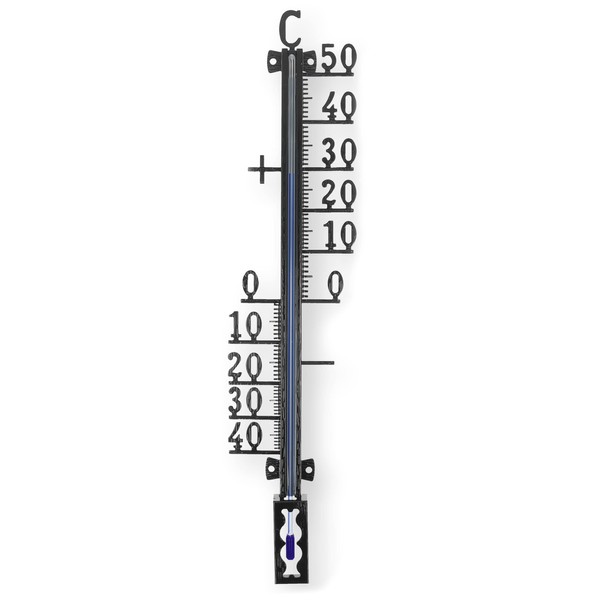 Lantelme Termometro da giardino, 27 cm, in metallo, per interni ed esterni, indicatore di temperatura, analogico 7702