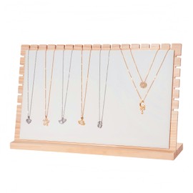 humberboat Wood Necklace Display Stand for Selling, Chain Necklace Holder Rack for Show,Jewelry Organizer Necklace Chains Holder for Home 15.8 x 9.4 inches