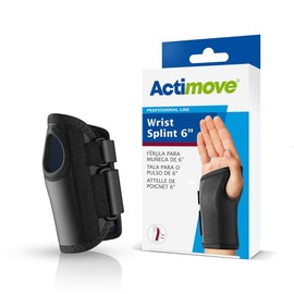 Actimove Professional Edition Wrist Splint 6″ | Wrist Brace for Arthrosis, Rheumatoid Arthritis, Sprains, Tendon, Soft Tissue & Ligament Injuries, Postoperative Care | Black, Left, Small