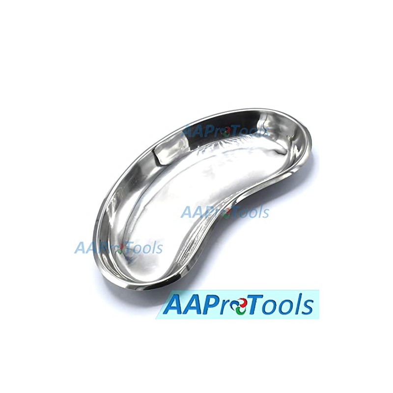 AAProTools Stainless Steel Medium Kidney Tray 8" inch Basin Emesis