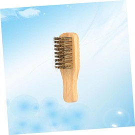 FOMIYES Bristle Beard Brush Double-sided Portable Beard Styling Maker for Men Natural Boar Bristle Handle Travel-friendly Grooming Tool for Facial Hair Care