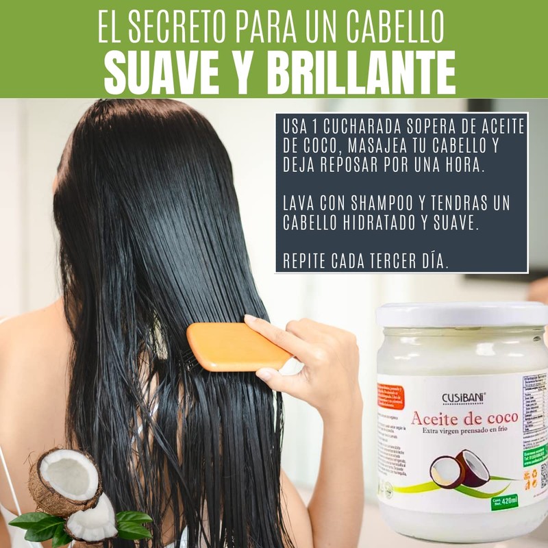 Cusibani | Aceite de coco Extra Virgen, Prensado y Extraído