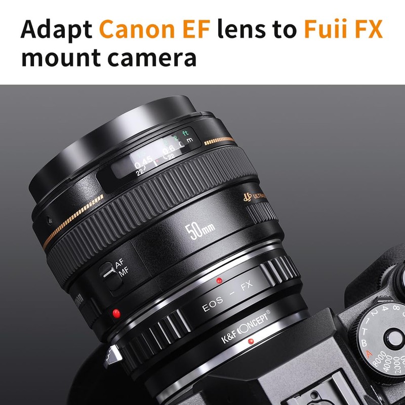 K&F Concept EOS EF/EFS-FX Fit Objektivadapter auf FujiFX Mount X-Pro1