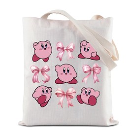 ZJXHPO Kawaii Pink Bow Tote Bag Dreamland Reusable Grocery Shopping Bag ACT Gamer Shoulder Bag Game Lover Gift (C-Kawaii Bow Tote)