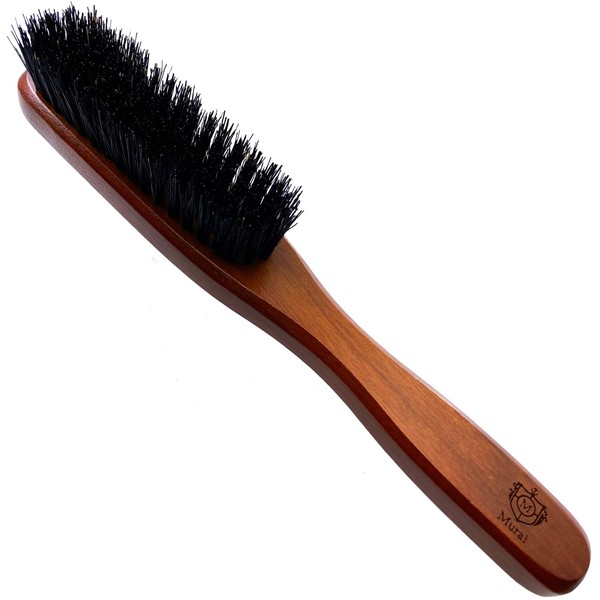 Murai by Giorgio GM5S Soft Boar Bristle Hair Brush for Men - Travel Soft Bristle Hair Brush From the Murai Beard Kit for Men - The Refined Boar Bristle Brush for Mens Skin Care and Mens Grooming
