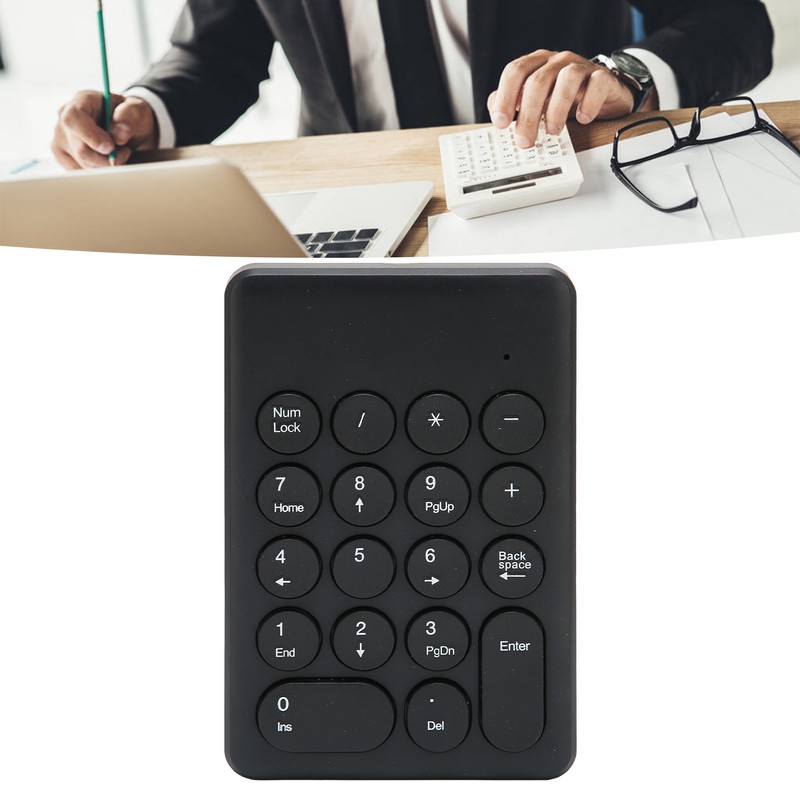 Numeric Keyboard 18 Keys Ergonomic Tilt Design 2.4GHz Wireless Stable