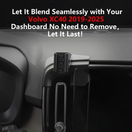 CLEC for Volvo XC40 2019-2025 Magnetic Wireless Charger Car Phone Holder Mount Custom Fit for Volvo XC40 2019-2025 15W Fast Charging Car Phone Holder Wireless Charger