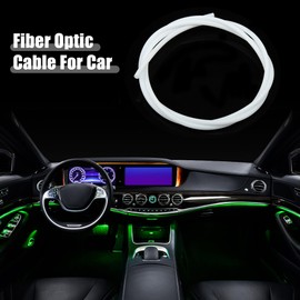 X AUTOHAUX 4mm 0.16" 1m 3.28ft Universal Glow Optic Fiber Cable Car Light Decoration Milky White - Pack of 1