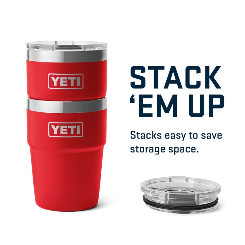 YETI Rambler 16 oz Stackable Tumbler, Vacuum Insulated, Stainless Steel
