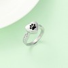 AIWENXI Dog Paws Print Memorial Jewelry Urn Ring for Ashes