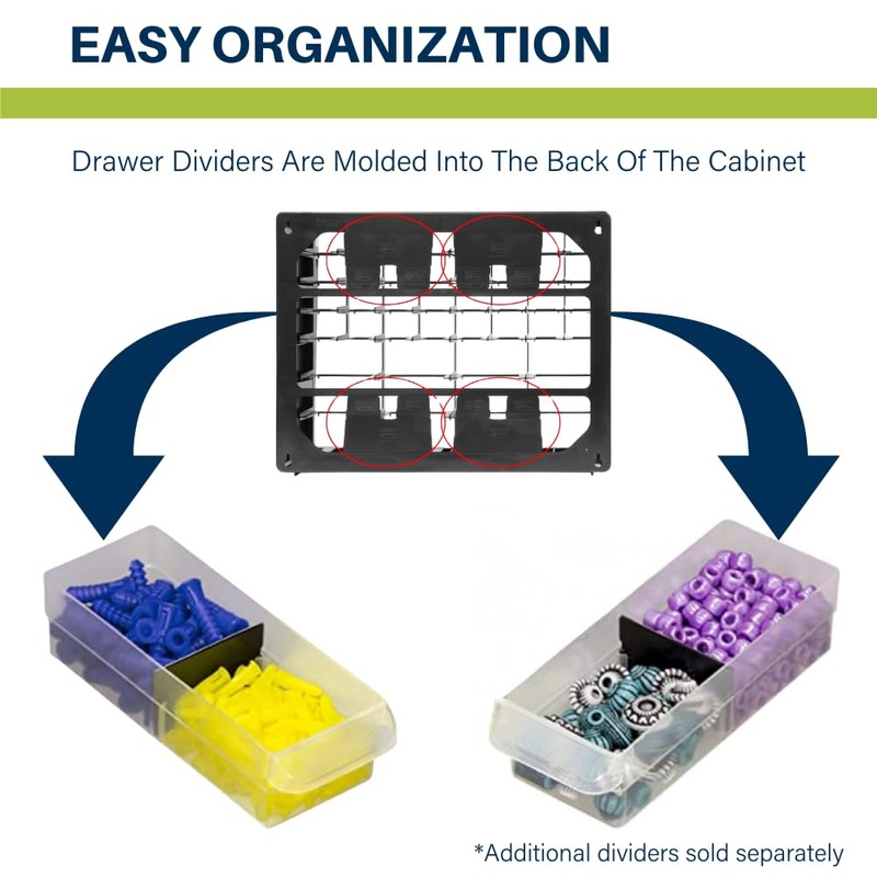 Akro-Mils 64-Drawer Plastic Drawer Storage Cabinet for Garage Organization, Bead