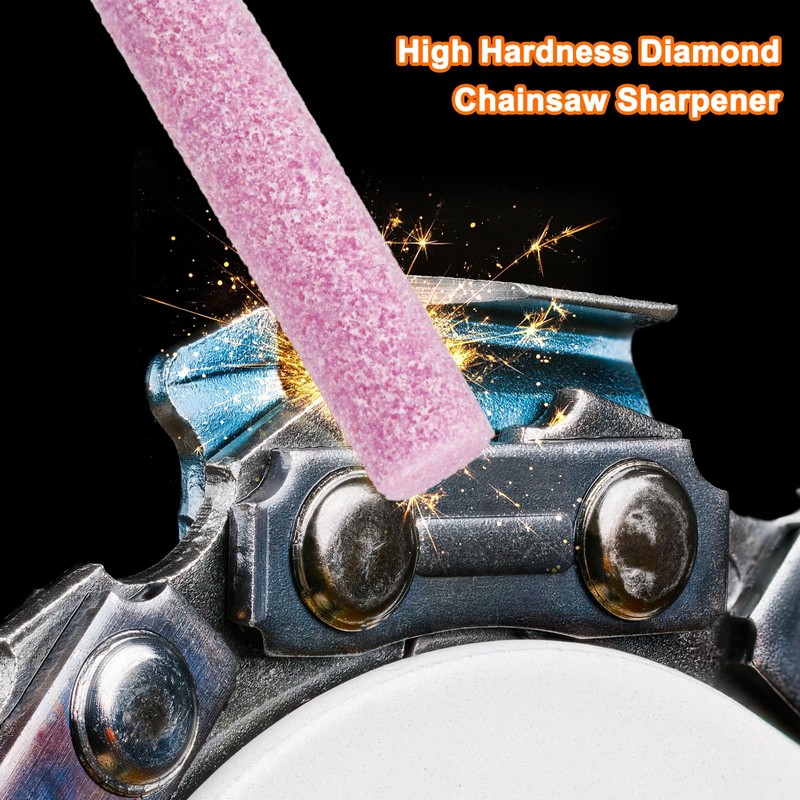 M METERXITY 8-Pack 7/32 Inch Titanium Plated Diamond Chainsaw Sharpener,