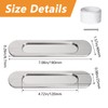 MOROBOR 18CM Self-Stick Oval Sliding Door Pulls, 2pcs Brushed Steel