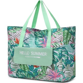 Travistar Bolsa de Playa para Mujer, Bolsa de Natación XXL, Bolsas de Viaje, Impermeable y Resistente a la Arena Bolso Tote