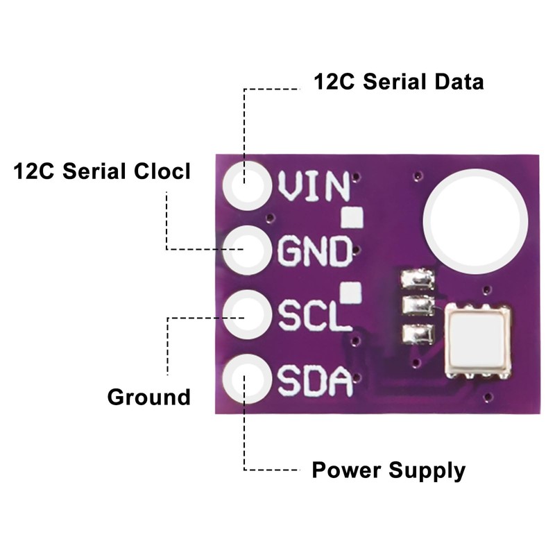 Barometric Sensor for Temperature, QIQIAZI Humidity and Air Pressure, Digital