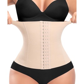 JoyGirl Women's Shapewear Corset Tummy Control Body Shaper Waist Trainer Corset Shapewear Shaping Strong Waist Shaper Corset Waist Training Cincher, #2 Beige-Height 28 cm, m
