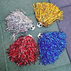 Cheerleader Pom-Pom Boom Bina Silver 10ea