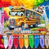 Welcome Back to School Backdrop 6x4FT Cartoon Yellow School Bus