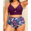 Daci Plus Size Two Piece Swimsuits - Women High Waisted