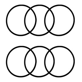 6Pcs 3.5" O.D. Replacement O-Ring for Reverse Osmosis Water Filter Housings, Black Rubber O-Ring，Black O-Ring Set