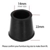Zinkebol 4 PCS Black Round Rubber Chair Leg Caps Tips,