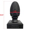 Decorex Hardware Cast Aluminum Pineapple Post Cap – Black Powder