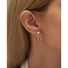 ASCOMY Gold Stud Earrings for Women Dainty Bow Earrings 14K