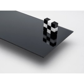 AZM Displays 1/8" (3mm) Black Mirror Acrylic Plexiglass Plastic Sheet 12" x 12" Nominal Size