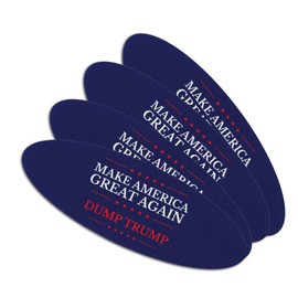 Dump Trump Make America Great Again Double-Sided Oval Nail File Emery Board Set 4 Pack
