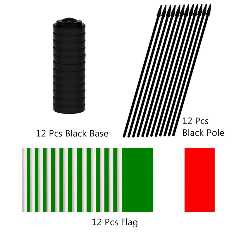 12 Pack Italy Desk Flags Set, Italian Small Mini Table