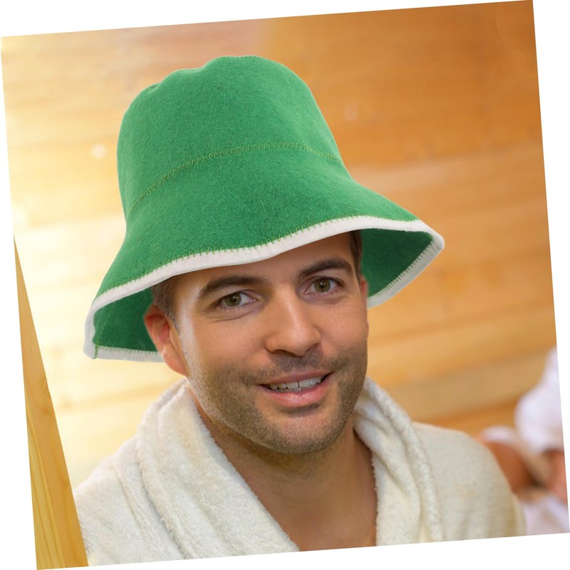 FOMIYES Thick Wool Sauna Cap Absorbent and Heat Insulating Hair