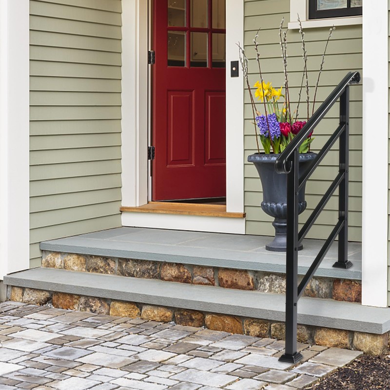 VINGLI Handrails for Outdoor Steps, Stair Handrail Fits 1 to