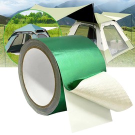 Iwinna Heavy Duty Repair Tape for Awnings, Tarpaulins & Boat Covers, Waterproof Fabric Tape, Outdoor, UV-Resistant Tear Repair for Tents, Sails & Fabrics, 8 cm x 8 m, Green