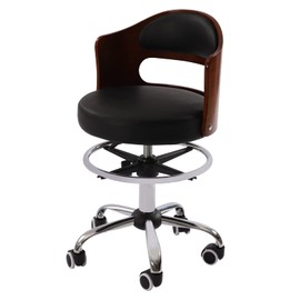 YUNLAIGOTOP Stool Rolling Chair Esthetician Chair Adjustable Hydraulic Stool Chair with Back Support Salon Stool for Dental Hygienist, Medical, Salon