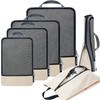 BAGAIL 4 Set/6 Set/8 Set Compression Packing Cubes Travel Accessories