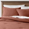 Threshold 3-Piece Cotton Linen Comforter Set OEKO-TEX Space Dyed -