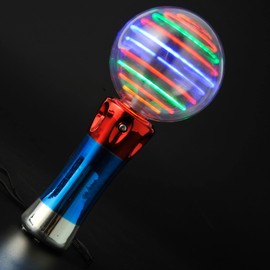 PowerTRC Light Up Magic Wand Toy for Kids | Spinning and Flashing LED Wand Light Show | Fun Gift, Party Favors, Classroom Rewards Or Birthday Parties