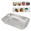 Natudeco Fruit and Vegetable Strainer Basket, Rectangle Stainless Steel Strainer,