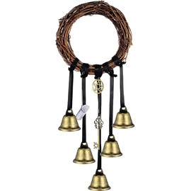 CENPEK Witch Bells Protection for Doorknob Hanger Wicca Wind Chimes Witchy Things Attracts Positive Witchcraft Wicca Accessory for Boho Home Room Decor