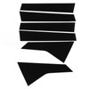 6PCS Car Window Trim Bright Black Lightweight Smooth Surface Window