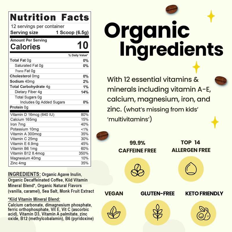 Kiid Coffee - 99.9% Caffeine-Free Organic Coffee for Kids -