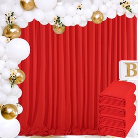 Backdrop Curtains Red Birthday Background: Birthday Polyester Fabric 20ftx8ft Christmas Backdrop Stage Wedding Decorations Wall Draping