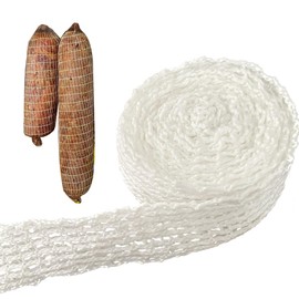 duoyif Meat Net for Rolled Roasts, Elastic Roasting Net, Calibre 18, Ham Net, Meat Net, Rolled Roast Net, Cotton Net for Storing, Drying, Roasting and Cooking Meat (10 Metres)