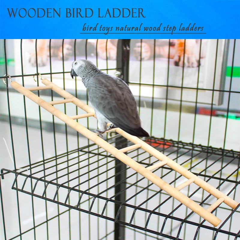 2pcs Birdie Basics Wooden Ladder for Bird Cage Climbing Ladder